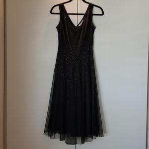 Black dinner dress w/ beading